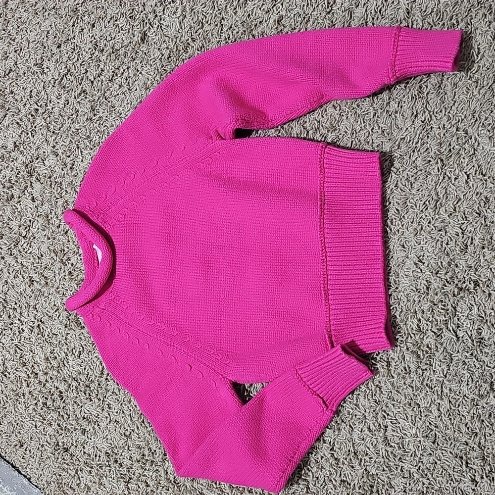 Good American Sweater Mock Neck Knit Top Pink Small Cozy Super Soft Roll Neck - Picture 4 of 9